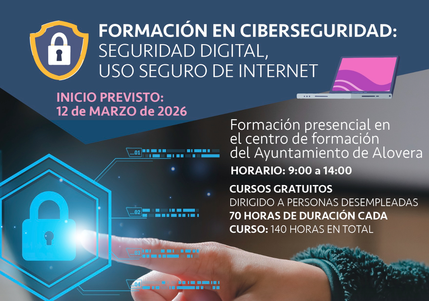 Formación presencial en ciberseguridad.